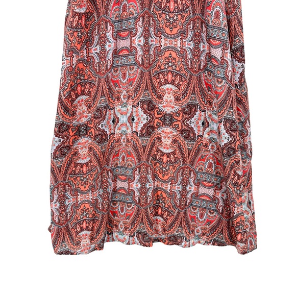 New LUCKY BRAND Dress Kaye Paisley Halter with Pockets - Picture 5 of 8